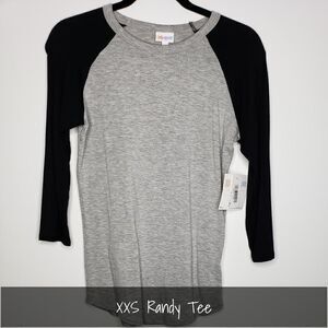LuLaRoe Randy XXS Black Gray NEW